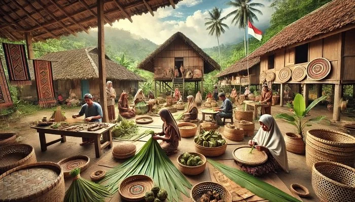 Ilustrasi para Pengrajin Sajadah di Desa Bukit Belah, Kecamatan Singkep Barat, Kabupaten Lingga, Kepri. (int)