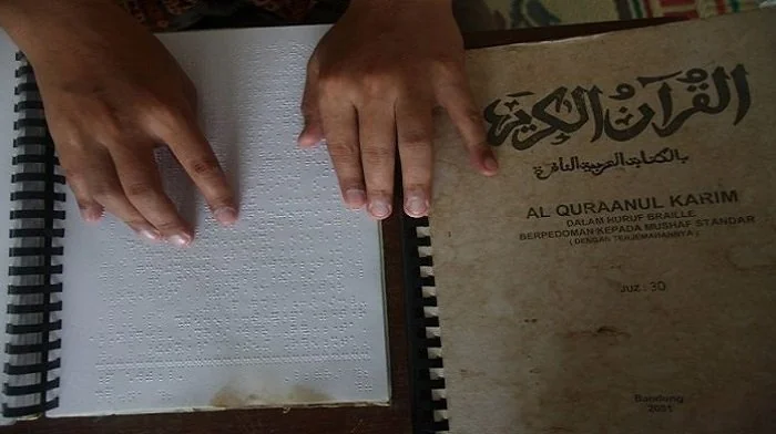 ilustrasi Alquran Braille. (int)