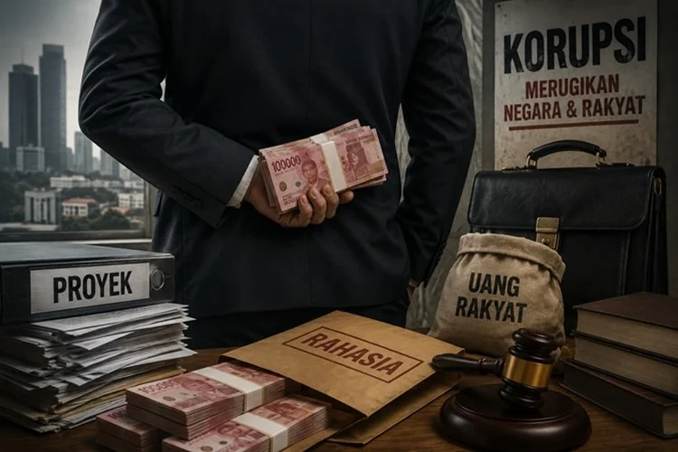 Apakah Islam membolehkan hukuman mati bagi koruptor? Simak dasar hukum, dalil Alquran, pandangan ulama, fatwa NU, dan aturan pidana mati di Indonesia. (Foto: Chatgpt/Serambi Muslim)