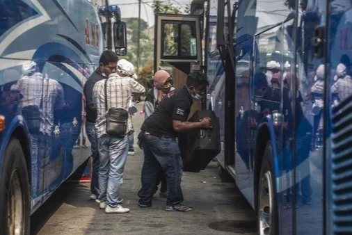 Mudik Lebaran Idulfitri menggunakan bus. (Foto: ANTARA/Ilustrasi)