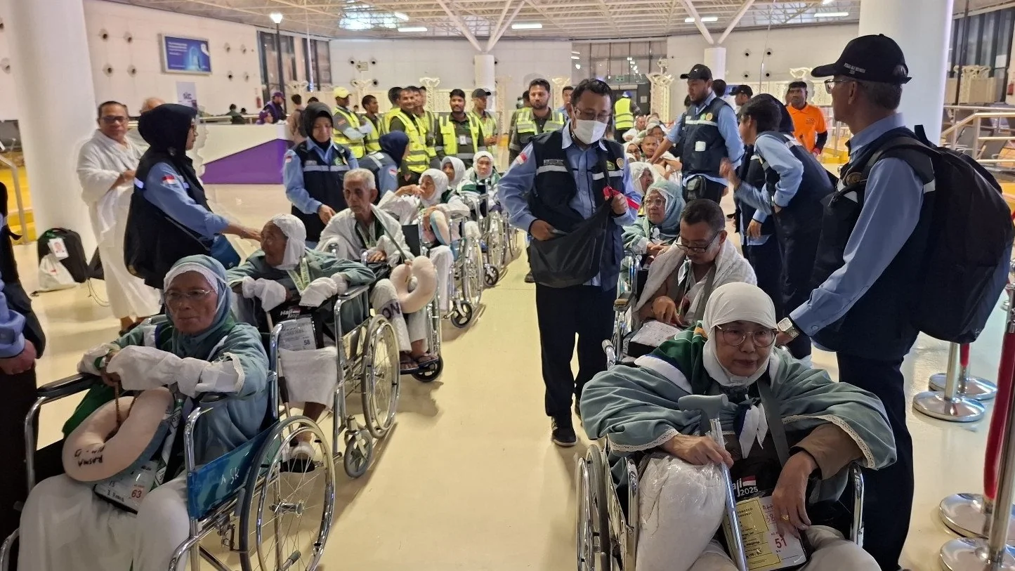 Jemaah haji lansia tiba di Bandara King Abdul Aziz Jeddah