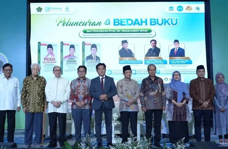 UIN Jakarta meluncurkan dan membedah tiga buku pemikiran Menteri Agama Nasaruddin Umar sebagai upaya memperkuat tradisi intelektual Islam dan budaya literasi di kampus. (Foto: Dok Kemenag)