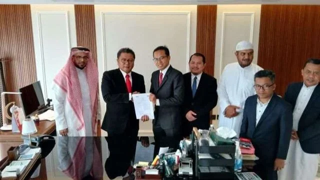 Penandatanganan kerja sama BPKH di Jeddah. (int)