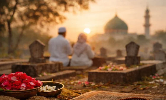 Simak doa nyekar ke makam orang tua lengkap dalam bahasa Arab, latin, arti, serta tata cara ziarah kubur sesuai sunnah dan hadis Rasulullah SAW. (Foto: Chatgpt)