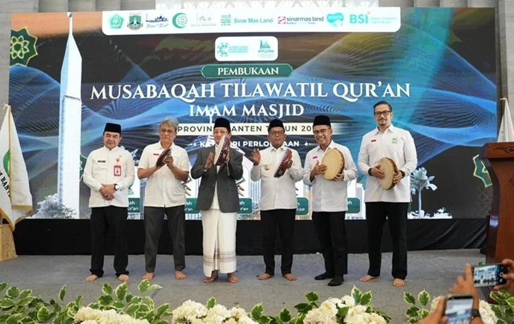 Menteri Agama Nasaruddin Umar menegaskan imam masjid harus menjadi agen perdamaian dan diplomasi keagamaan dalam pembukaan Bridging to IGIC dan MTQ Banten 2026. (Foto: Istimewa)