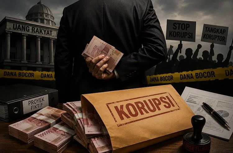 ILUSTRASI - MUI meminta pemerintah dan DPR menerapkan hukuman mati bagi koruptor. Korupsi dinilai telah mencapai tahap darurat dan membutuhkan sanksi lebih tegas. (Foto: Chatgpt/Serambi Muslim)